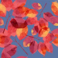 watercolor vector autumn pattern N23