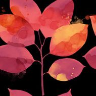 watercolor vector autumn pattern N24
