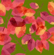 watercolor vector autumn pattern N26