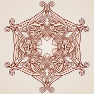 Rose pink floral pattern N12