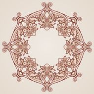 Rose pink floral pattern N14