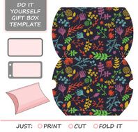 Favor gift box die cut Box template N11