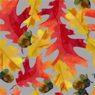 watercolor vector autumn pattern N28
