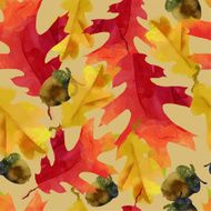 watercolor vector autumn pattern N29