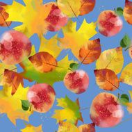 watercolor vector autumn pattern N31