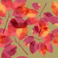 watercolor vector autumn pattern N34
