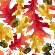 watercolor vector autumn pattern N35
