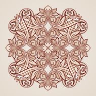 Rose pink floral pattern N16