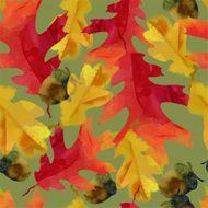 watercolor vector autumn pattern N38