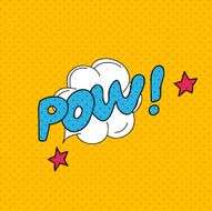 Comics pop art style blank layout template with clouds beams N6