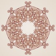 Rose pink floral pattern N17
