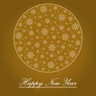 Happy new year background with Christmas bauble