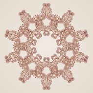 Rose pink floral pattern N23