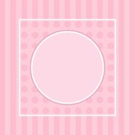 Vintage frame Polka dot texture Greeting Card
