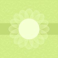 Green card with floral pattern