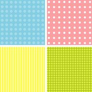 Set of 4 cute background patterns