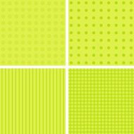 Set of 4 cute green background patterns