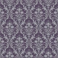 damask seamless pattern in purple and gray