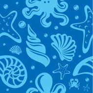 Sea seamless pattern N22