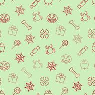 Halloween vector seamless pattern N3