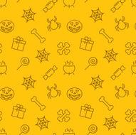 Halloween vector seamless pattern N6