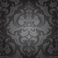 Dark damask seamless floral pattern