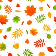 Seamless pattern with autumn leaves N31