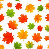 Seamless pattern with autumn leaves N32