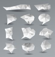 Abstract modern polygonal bubble label website N13