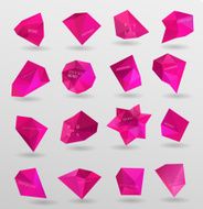 Abstract modern polygonal bubble label website N15