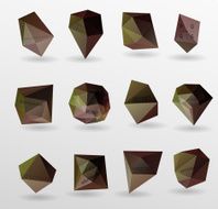 Abstract modern polygonal bubble label website N21