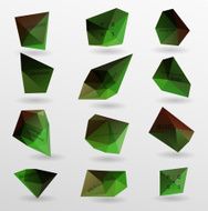 Abstract modern polygonal bubble label website N22