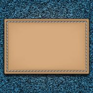 Blank leather jeans label N2