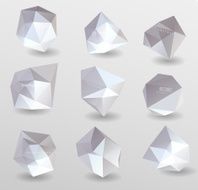 Abstract modern polygonal bubble label website N24