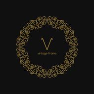 Vintage Frame Vector illustration Geometric Line Design N2