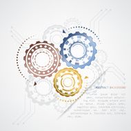 Abstract color gears vector graphic N2