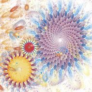 Fractal white swirl