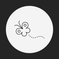 butterfly line icon N9