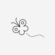 butterfly line icon N10
