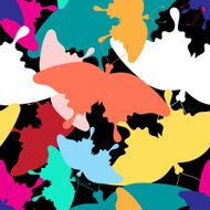 pattern of colorful butterflies N2