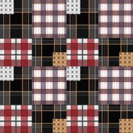 Patchwork seamless pattern checkered plaid background