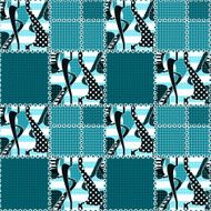 Patchwork seamless pattern ornament striped design background