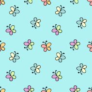 seamless baby pattern blue N2