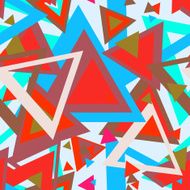 Seamless abstract texture with triangles psychedelicchaotic background turquoise