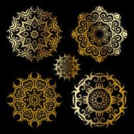 Gold mandala set N2