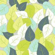 Green leaf seamless pattern