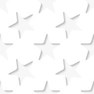 Abstract white vector 3d seamless background with stars