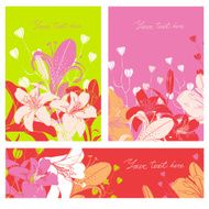 Vector Floral card set with place for your text