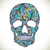 Vector illustration with Hand Drawn Skull N11