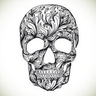 Vector illustration with Hand Drawn Skull N14